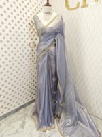Tissue silk with golden cut beads zigzag - Image 18
