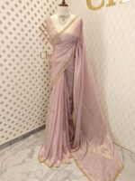 Tissue silk with golden cut beads zigzag - Image 11