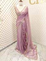 Tissue silk with golden cut beads zigzag - Image 14