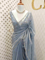 Tissue silk with random oval shape small design