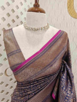 Soft Katan with diamond shape geometric designs and contrast border - Image 6