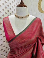 Soft katan with big bud and leafy design - Image 15