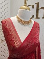 Soft tussar banarasi vein and floral border - Image 33