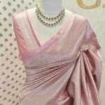 Banarasi with random flower garden weave