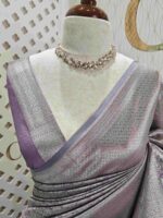 Banarasi with random flower garden weave - Image 12