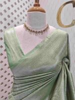 Banarasi with random flower garden weave - Image 28