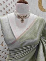 Banarasi with random flower garden weave - Image 6