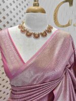 Banarasi with flower and branch design - Image 15