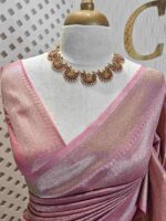 Banarasi with diamond shape buttas and small mango design on border - Image 24