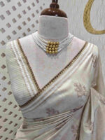 Jute silk with flower plant embroidery designs - Image 6