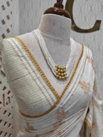 Jute silk with flower plant embroidery designs - Image 16