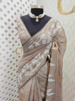 Linen with digital print and sequence work - Image 13
