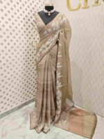 Linen with digital print and sequence work - Image 15