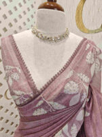 Linen with digital print and sequence work - Image 11