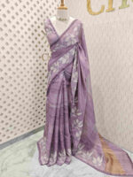 Linen with digital print and sequence work - Image 6