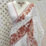 Net kota with small leaf thread work motifs