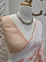 Net kota with floral plant applique work - Image 2