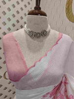 Net kota with floral plant applique work - Image 6