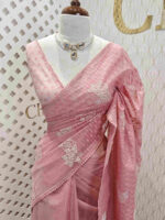Net kota with 2 rose flower cross stitch motifs - Image 14