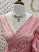 Net kota with 2 rose flower cross stitch motifs - Image 15