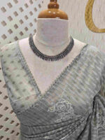 Net kota with 2 rose flower cross stitch motifs - Image 12