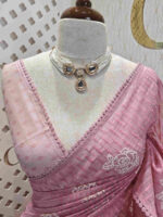 Net kota with 2 rose flower cross stitch motifs - Image 9