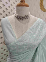 Net kota with wall print like thread work - Image 9