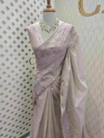 Net kota with small mirror work and diamond shape thread work on border - Image 5