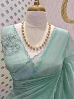 Organza with multiple petal floral and cut work pattern - Image 21