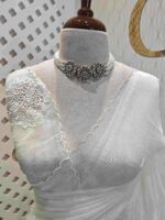 Organza with multiple petal floral and cut work pattern - Image 9