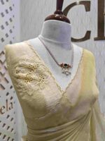 Organza with multiple petal floral and cut work pattern - Image 2
