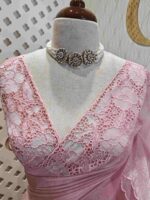 Organza with applique and cut work border - Image 18