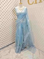 Organza with paisley thread pattern - Image 4