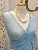 Organza with paisley thread pattern - Image 2