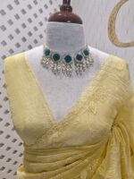 Organza with floral veiny designs - Image 18