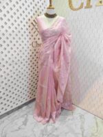 Organza with floral veiny designs - Image 10