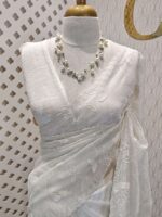 Organza with floral veiny designs - Image 20