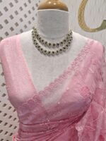 Organza with floral veiny designs - Image 23