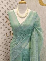 Organza with floral veiny designs
