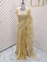 Organza with floral veiny designs - Image 27