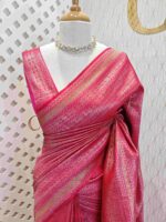 Soft katan with floral and geometric horizontal design - Image 8