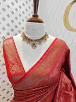 Soft katan with 4 petals flower and creepy leaf design - Image 21
