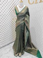 Soft katan with 4 petals flower and creepy leaf design - Image 19