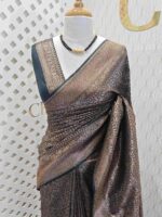 Soft katan with big and small floral designs - Image 21