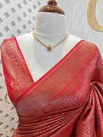 Soft katan with big and small floral designs - Image 19