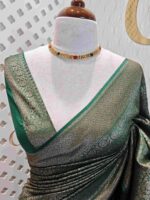 Soft katan with big and small floral designs - Image 16
