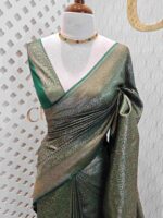 Soft katan with big and small floral designs - Image 15