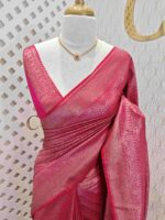 Soft katan with big and small floral designs - Image 12