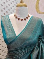 Soft katan with big and small floral designs - Image 5