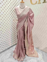 Semi tussar with small diamond shape block prints - Image 10